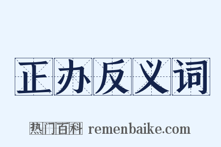 正办反义词是什么意思的图片